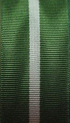 Муаровая лента зеленый с серым 24мм